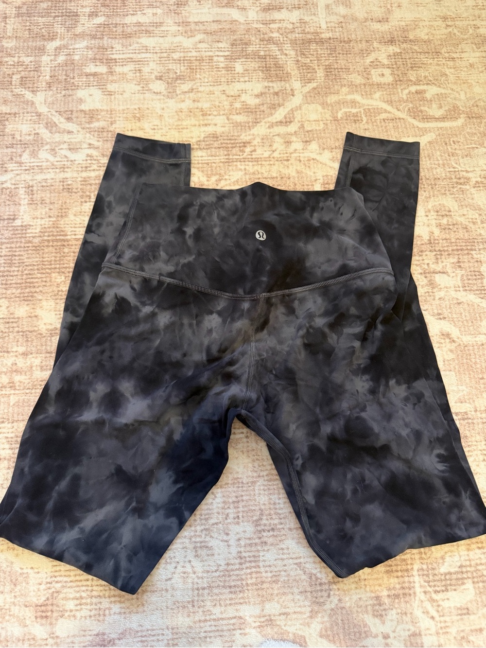 lululemon athletica Black Tie-Dye High-Rise Leggings